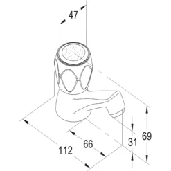 GoodHome Calp Traditional Basin Pillar Tap -Crystal Bathware goodhome calp traditional basin pillar tap3663602662372 04bq