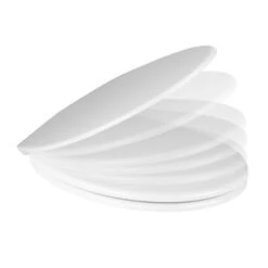 GoodHome Carilo White Bottom Fix Soft Close Toilet Seat -Crystal Bathware goodhome carilo white bottom fix soft close toilet seat3663602904236 05bq