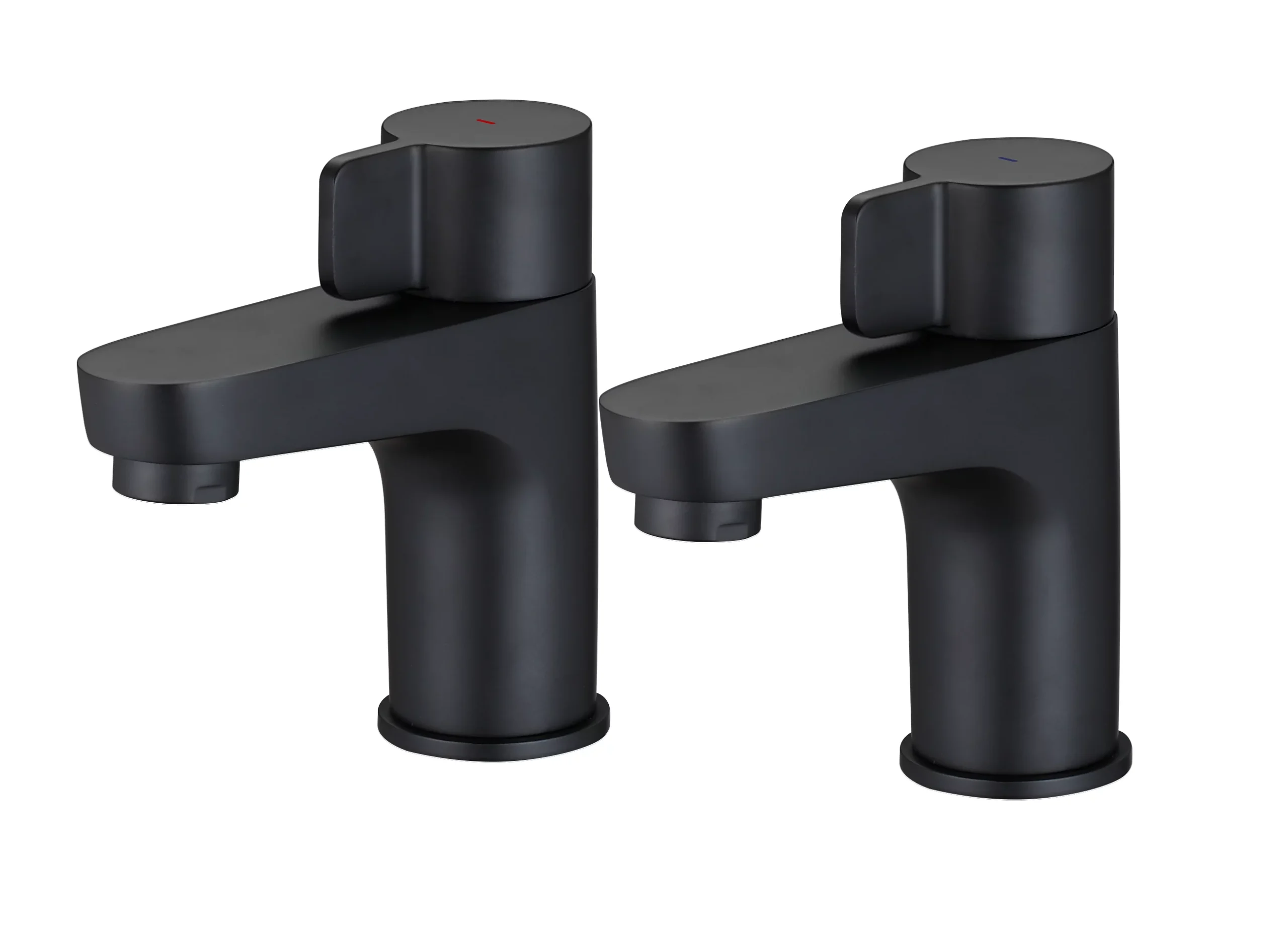 GoodHome Cavally Black Modern Basin Pillar Tap 3 GoodHome Cavally Black Modern Basin Pillar Tap