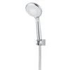 GoodHome Cavally Chrome Effect Chrome-plated Wall-mounted Shower Kit
