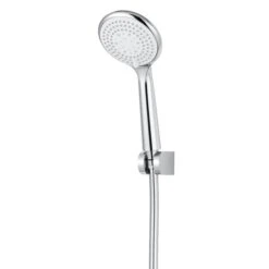 GoodHome Cavally Chrome Effect Chrome-plated Wall-mounted Shower Kit