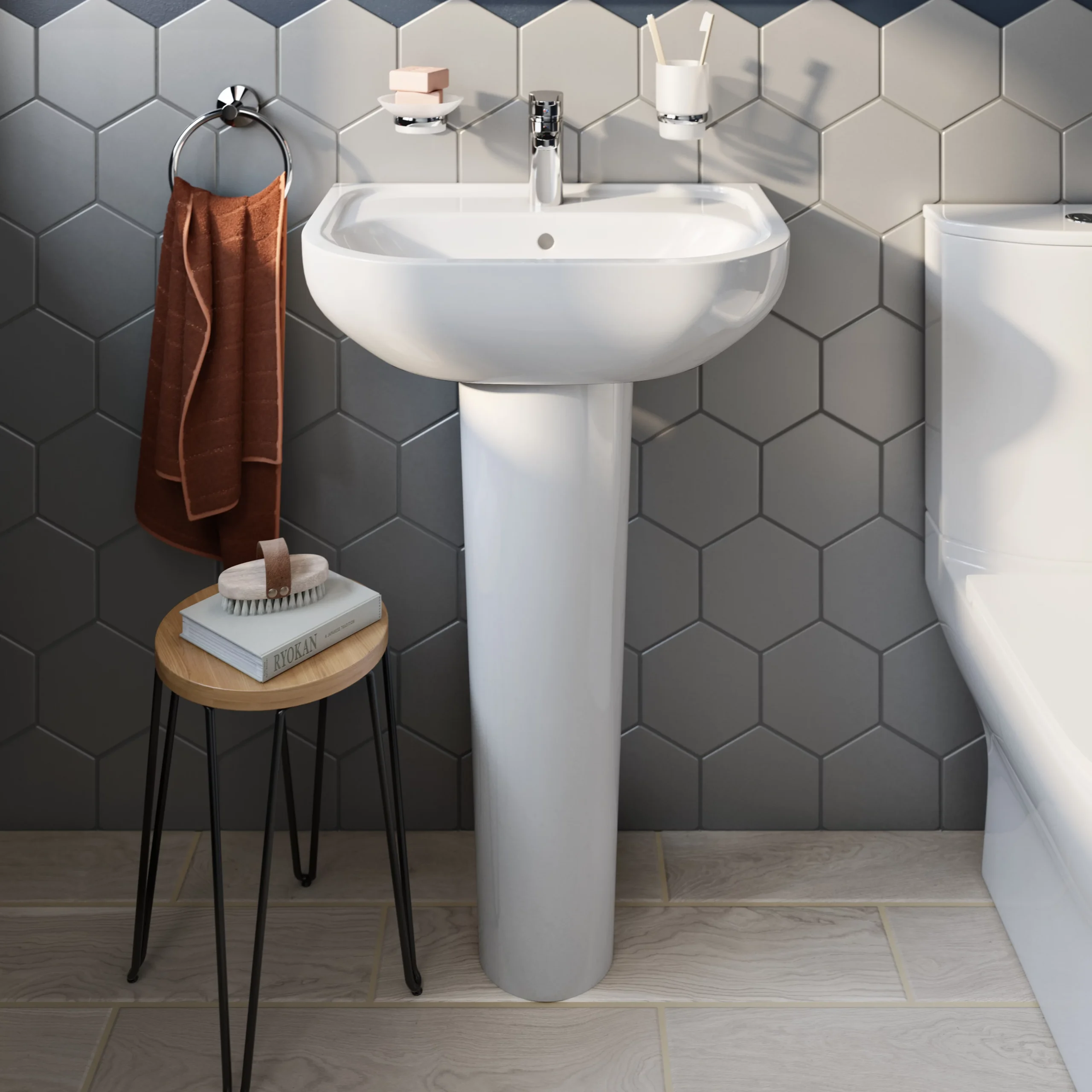 GoodHome Cavally Full Pedestal Basin 12 GoodHome Cavally Full Pedestal Basin - Image 10