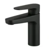 GoodHome Cavally Matt Black Basin Mono Mixer Tap