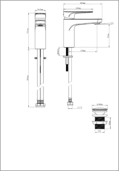 GoodHome Cavally Medium Gloss Chrome Effect Round Deck-mounted Manual Basin Mono Mixer Tap -Crystal Bathware goodhome cavally medium gloss chrome effect round deck mounted manual basin mono mixer tap3663602300342 01t