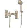 GoodHome Cavally Nickel Effect Ceramic Disk Freestanding Mixer Tap With Shower Kit 2 GoodHome Cavally Nickel Effect Ceramic Disk Freestanding Mixer Tap With Shower Kit -Crystal Bathware goodhome cavally nickel effect ceramic disk freestanding mixer tap with shower kit5059340185484 01c