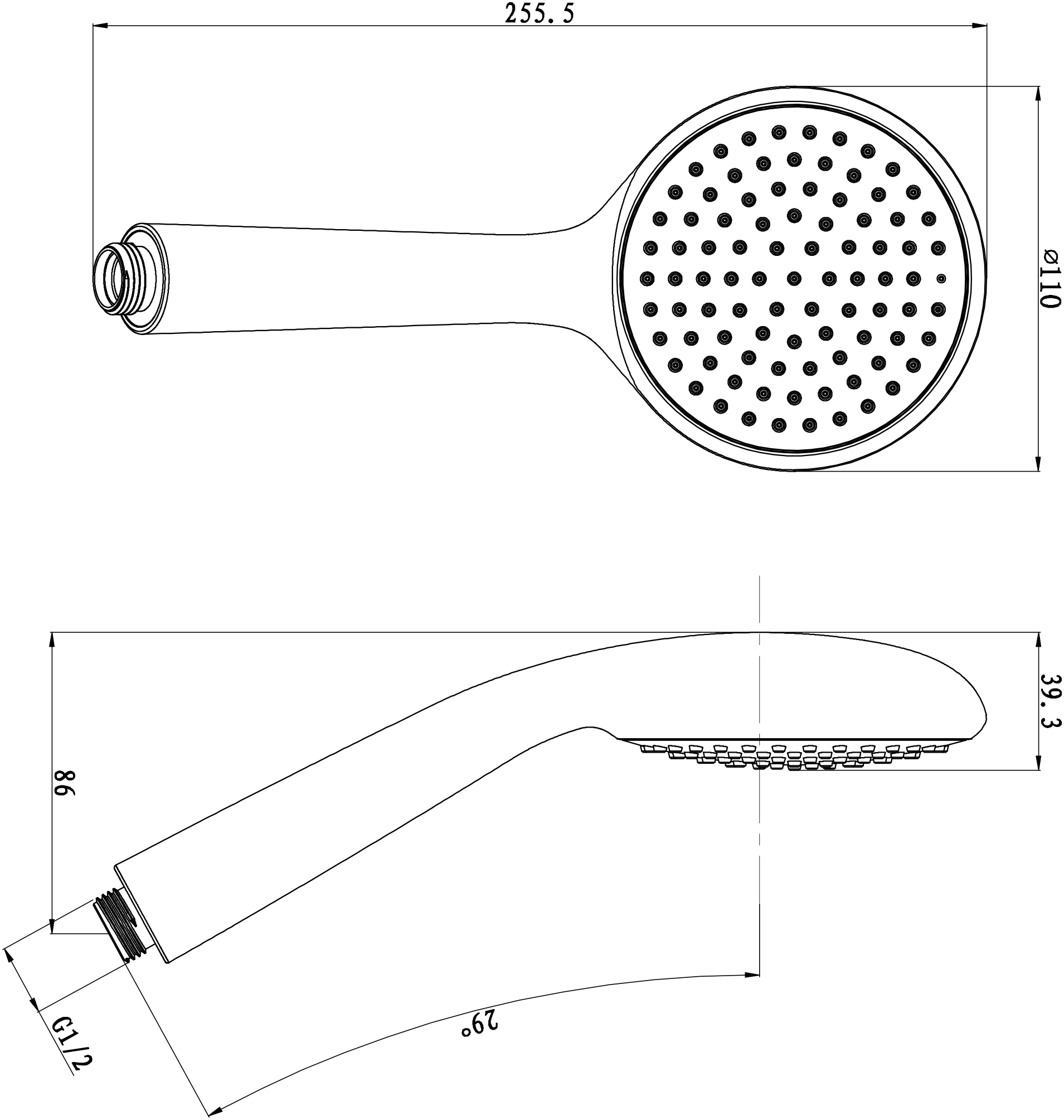 GoodHome Cavally Single-spray Pattern Shower Head 6 GoodHome Cavally Single-spray Pattern Shower Head - Image 4