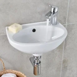 GoodHome Cavally Small Gloss Chrome Effect Round Deck-mounted Manual Basin Mono Mixer Tap -Crystal Bathware goodhome cavally small gloss chrome effect round deck mounted manual basin mono mixer tap3663602299769 04i