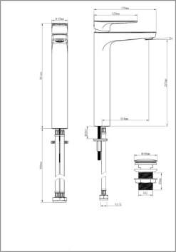 GoodHome Cavally Tall Gloss Chrome Effect Round Deck-mounted Manual Sink Or Worktop Mono Mixer Tap -Crystal Bathware goodhome cavally tall gloss chrome effect round deck mounted manual sink or worktop mono mixer tap3663602300069 01t