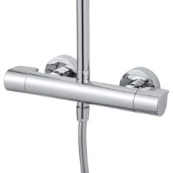 GoodHome Cavally Wall-mounted Diverter Shower -Crystal Bathware goodhome cavally wall mounted diverter shower3663602300205 38c
