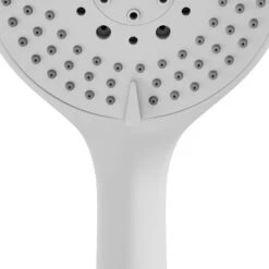 GoodHome Cavally White 3-spray Pattern Shower Head, 255.5mm -Crystal Bathware goodhome cavally white 3 spray pattern shower head 255 5mm3663602321149 36c