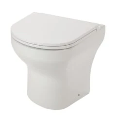 GoodHome Cavally White Back To Wall Toilet Set With Soft Close Seat