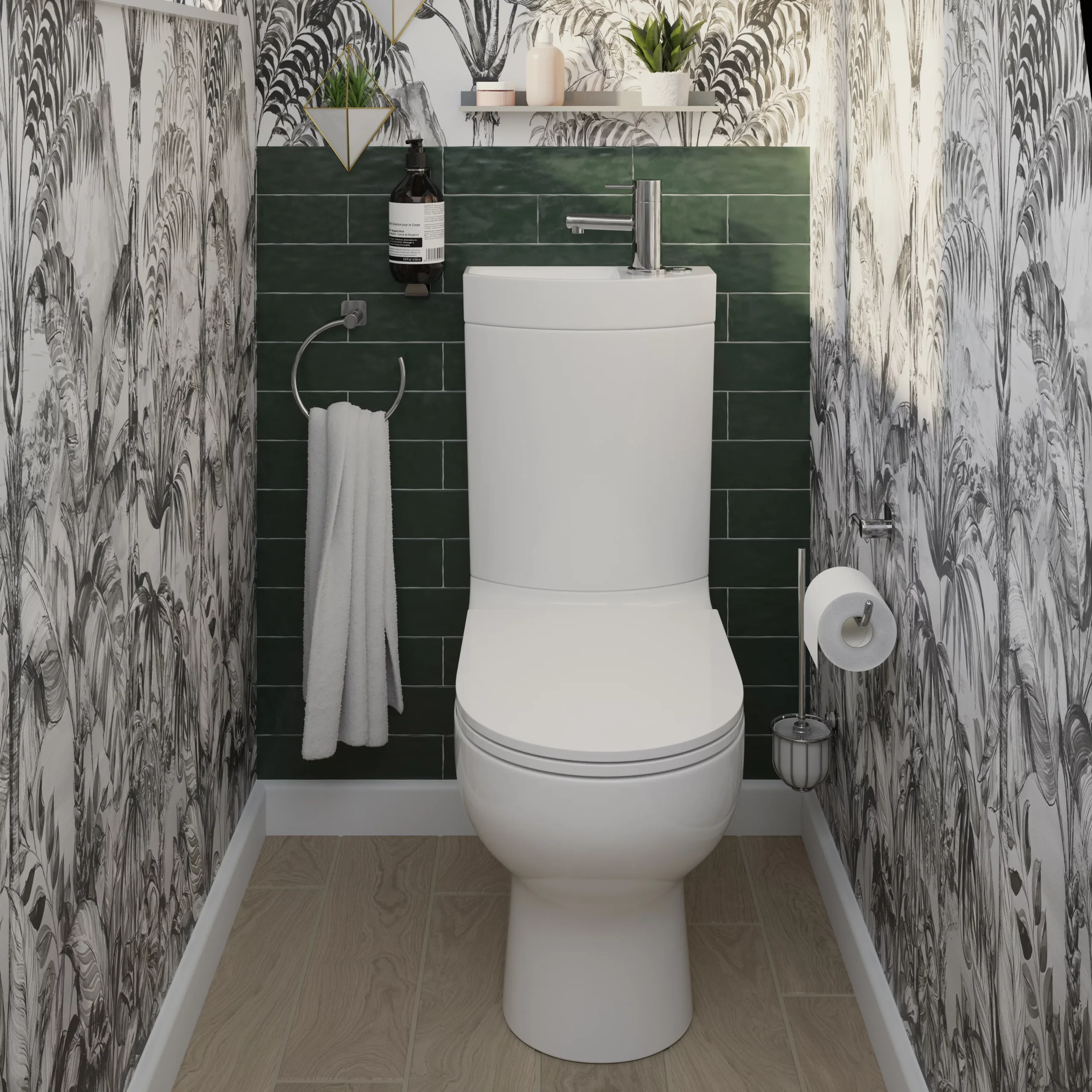 GoodHome Cavally White Close-coupled Toilet, Basin & Tap Pack 7 GoodHome Cavally White Close-coupled Toilet, Basin & Tap Pack - Image 5