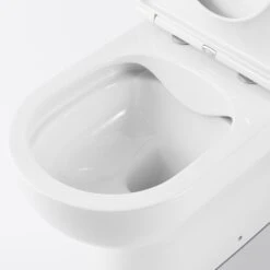 GoodHome Cavally White Close-coupled Toilet Set With Soft Close Seat -Crystal Bathware goodhome cavally white close coupled toilet set with soft close seat5059340155982 39c bq