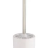 GoodHome Cervia White Ceramic, Polypropylene (PP) & Stainless Steel Toilet Brush & Holder -Crystal Bathware goodhome cervia white ceramic polypropylene pp stainless steel toilet brush holder5059340218069 01c