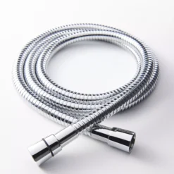 GoodHome Chrome Effect Brass & Polyvinyl Chloride (PVC) Shower Hose, (L)1.5m -Crystal Bathware goodhome chrome effect brass polyvinyl chloride pvc shower hose l 1 5m3663602300564 01i