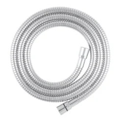 GoodHome Chrome Effect Brass & Polyvinyl Chloride (PVC) Shower Hose, (L)2m