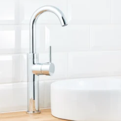 GoodHome Coggia Tall Basin Mono Mixer Tap -Crystal Bathware goodhome coggia tall basin mono mixer tap5059340214542 01i bq