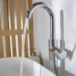 GoodHome Coggia Tall Basin Mono Mixer Tap -Crystal Bathware goodhome coggia tall basin mono mixer tap5059340214542 04i bq