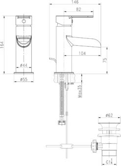 GoodHome Colina Basin Mono Mixer Tap -Crystal Bathware goodhome colina basin mono mixer tap5059340214276 01t bq