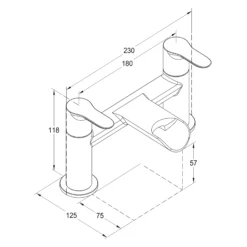 GoodHome Colina Contemporary Bath Filler Tap 14 GoodHome Colina Contemporary Bath Filler Tap -Crystal Bathware goodhome colina contemporary bath filler tap3663602665328 01t