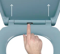 GoodHome Diani Blue Top Fix Soft Close Toilet Seat -Crystal Bathware goodhome diani blue top fix soft close toilet seat3663602904113 39c