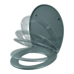 GoodHome Diani Green Top Fix Soft Close Toilet Seat -Crystal Bathware goodhome diani green top fix soft close toilet seat5059340081335 37c