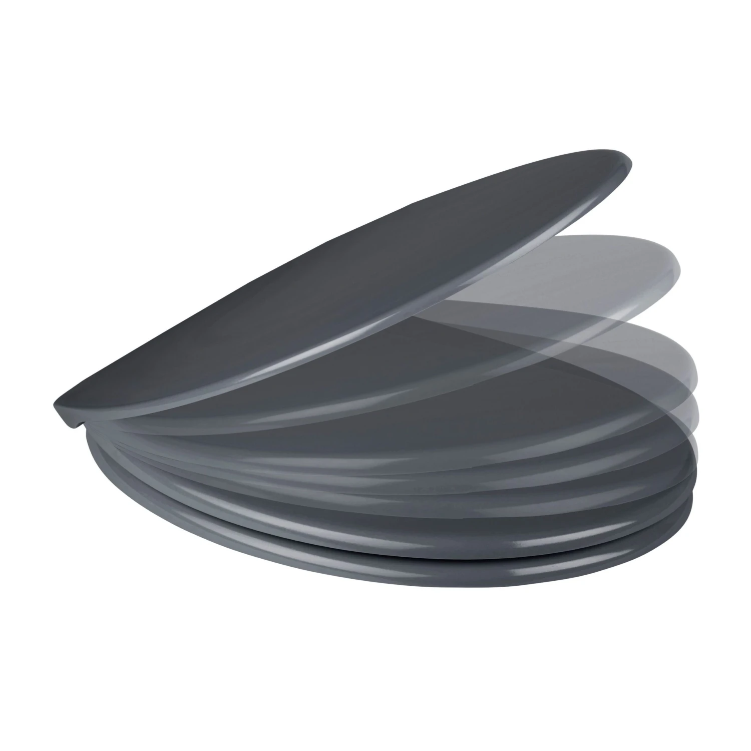 GoodHome Diani Grey Top Fix Soft Close Toilet Seat 8 GoodHome Diani Grey Top Fix Soft Close Toilet Seat - Image 6