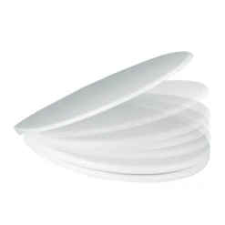 GoodHome Diani White Top Fix Soft Close Toilet Seat -Crystal Bathware goodhome diani white top fix soft close toilet seat3663602904083 06bq