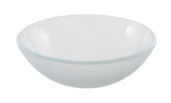 GoodHome Drina Clear Round Counter-mounted Counter Top Basin