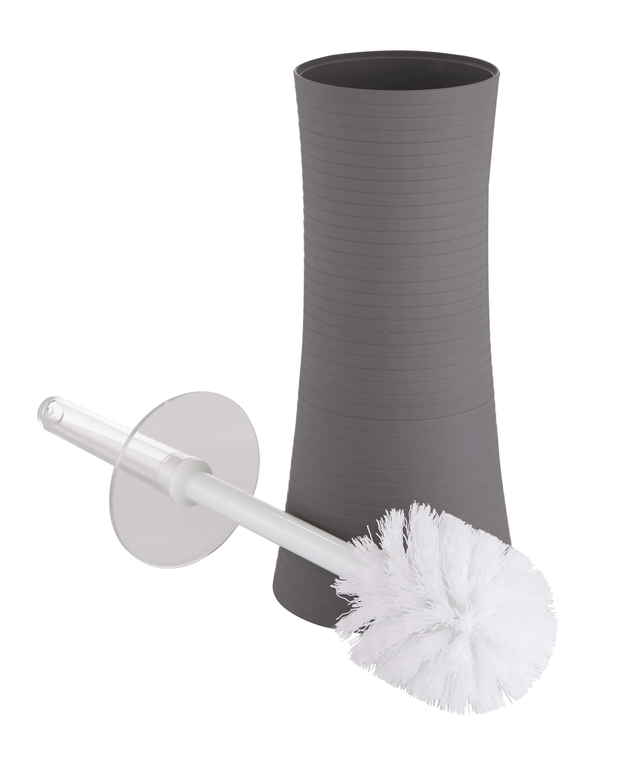 GoodHome Drina Grey ABS Plastic Rubber Effect Toilet Brush & Holder 4 GoodHome Drina Grey ABS Plastic Rubber Effect Toilet Brush & Holder - Image 2