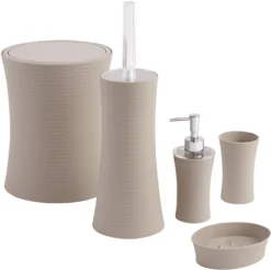 GoodHome Drina Taupe ABS Plastic Rubber Effect Toilet Brush & Holder 7 GoodHome Drina Taupe ABS Plastic Rubber Effect Toilet Brush & Holder -Crystal Bathware goodhome drina taupe abs plastic rubber effect toilet brush holder5059340218007 09c