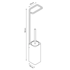 GoodHome Elland Black Matt Freestanding Or Wall-mounted Toilet Roll & Brush Holder 11 GoodHome Elland Black Matt Freestanding Or Wall-mounted Toilet Roll & Brush Holder -Crystal Bathware goodhome elland black matt freestanding or wall mounted toilet roll brush holder5059340107189 01t