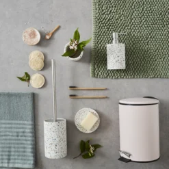 GoodHome Elland Concrete & Stainless Steel Terrazzo Effect Toilet Brush & Holder 8 GoodHome Elland Concrete & Stainless Steel Terrazzo Effect Toilet Brush & Holder -Crystal Bathware goodhome elland concrete stainless steel terrazzo effect toilet brush holder5059340203416 01I