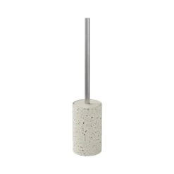 GoodHome Elland Concrete & Stainless Steel Terrazzo Effect Toilet Brush & Holder