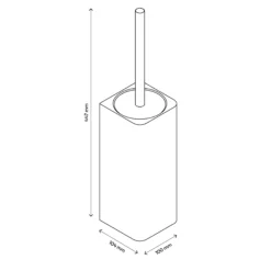 GoodHome Elland Polypropylene (PP), Stainless Steel & Thermoplastic Rubber Silver Effect Toilet Brush & Holder 12 GoodHome Elland Polypropylene (PP), Stainless Steel & Thermoplastic Rubber Silver Effect Toilet Brush & Holder -Crystal Bathware goodhome elland polypropylene pp stainless steel thermoplastic rubber silver effect toilet brush holder5059340107219 01t