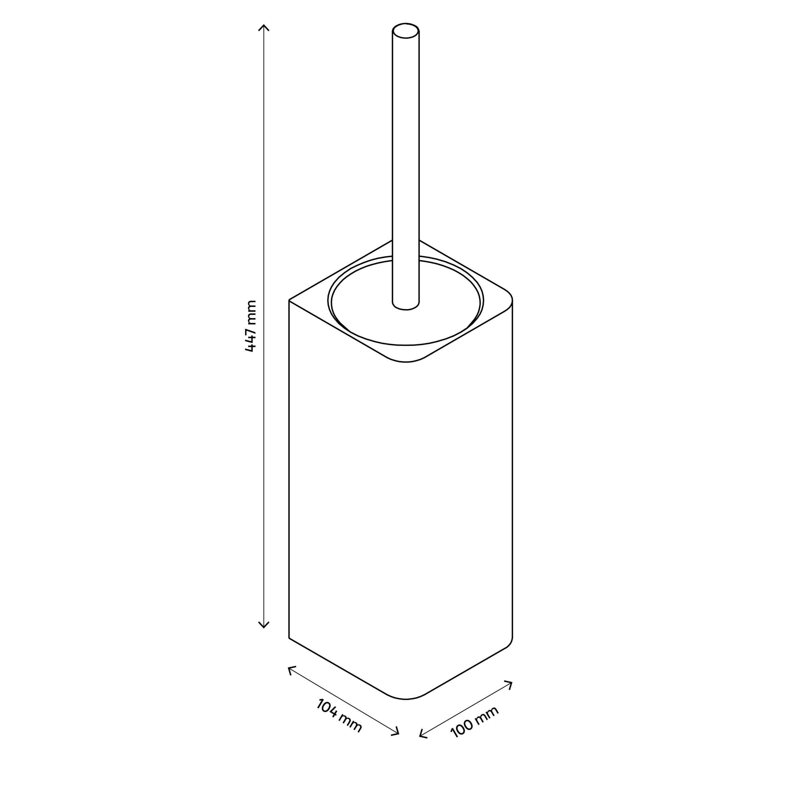 GoodHome Elland Polypropylene (PP), Stainless Steel & Thermoplastic Rubber Silver Effect Toilet Brush & Holder 6 GoodHome Elland Polypropylene (PP), Stainless Steel & Thermoplastic Rubber Silver Effect Toilet Brush & Holder - Image 4