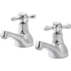 GoodHome Etel Bath Pillar Tap, Pack Of 2 1 GoodHome Etel Bath Pillar Tap, Pack Of 2 -Crystal Bathware goodhome etel bath pillar tap pack of 23663602665137 01bq