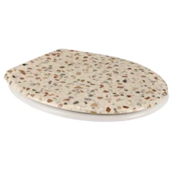 GoodHome Genoa White & Light Yellow Bottom Fix Soft Close Toilet Seat -Crystal Bathware goodhome genoa white light yellow bottom fix soft close toilet seat5059340081311 03c