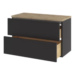 GoodHome Hartland Natural Straight Oak Bathroom Worktop 2.7cm X 45.5cm X 100.5cm -Crystal Bathware goodhome hartland natural straight oak bathroom worktop 2 7cm x 45 5cm x 100 5cm5059340393209 41c