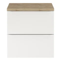 GoodHome Hartland Natural Straight Oak Bathroom Worktop 2.7cm X 45.5cm X 60.5cm -Crystal Bathware goodhome hartland natural straight oak bathroom worktop 2 7cm x 45 5cm x 60 5cm3663602932789 21c