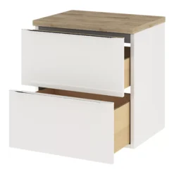 GoodHome Hartland Natural Straight Oak Bathroom Worktop 2.7cm X 45.5cm X 60.5cm -Crystal Bathware goodhome hartland natural straight oak bathroom worktop 2 7cm x 45 5cm x 60 5cm3663602932789 23c