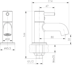 GoodHome Hoffell Contemporary Basin Pillar Tap 12 GoodHome Hoffell Contemporary Basin Pillar Tap -Crystal Bathware goodhome hoffell contemporary basin pillar tap3663602662419 05bq