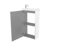 GoodHome Imandra & Beni Gloss White Freestanding Vanity Unit & Basin Set (H)790mm -Crystal Bathware goodhome imandra beni gloss white freestanding vanity unit basin set h 790mm3663602933069 22c