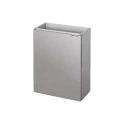 GoodHome Imandra Gloss Anthracite 1 Door Wall-mounted Bathroom Basin Cloakroom Unit (W)440mm (H)550mm