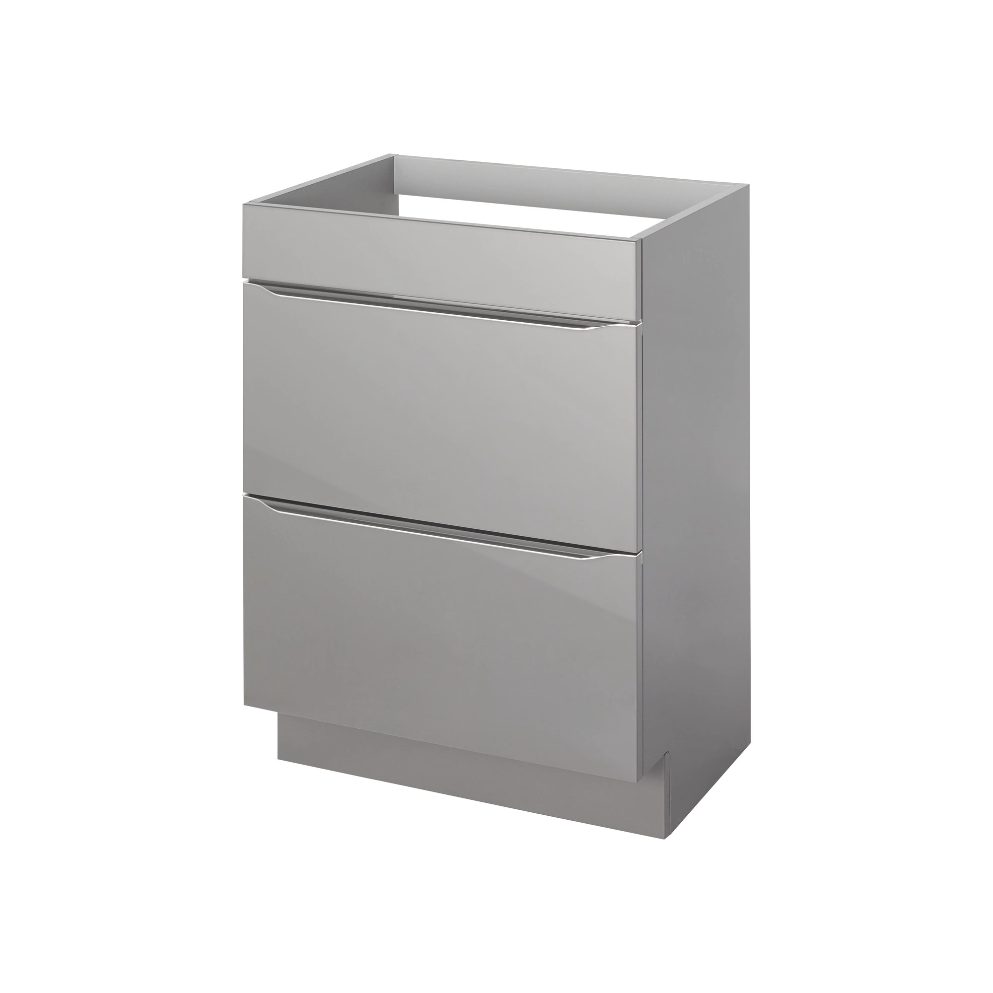 GoodHome Imandra Gloss Anthracite Bathroom Cabinet (H)82cm (W)60cm 3 GoodHome Imandra Gloss Anthracite Bathroom Cabinet (H)82cm (W)60cm