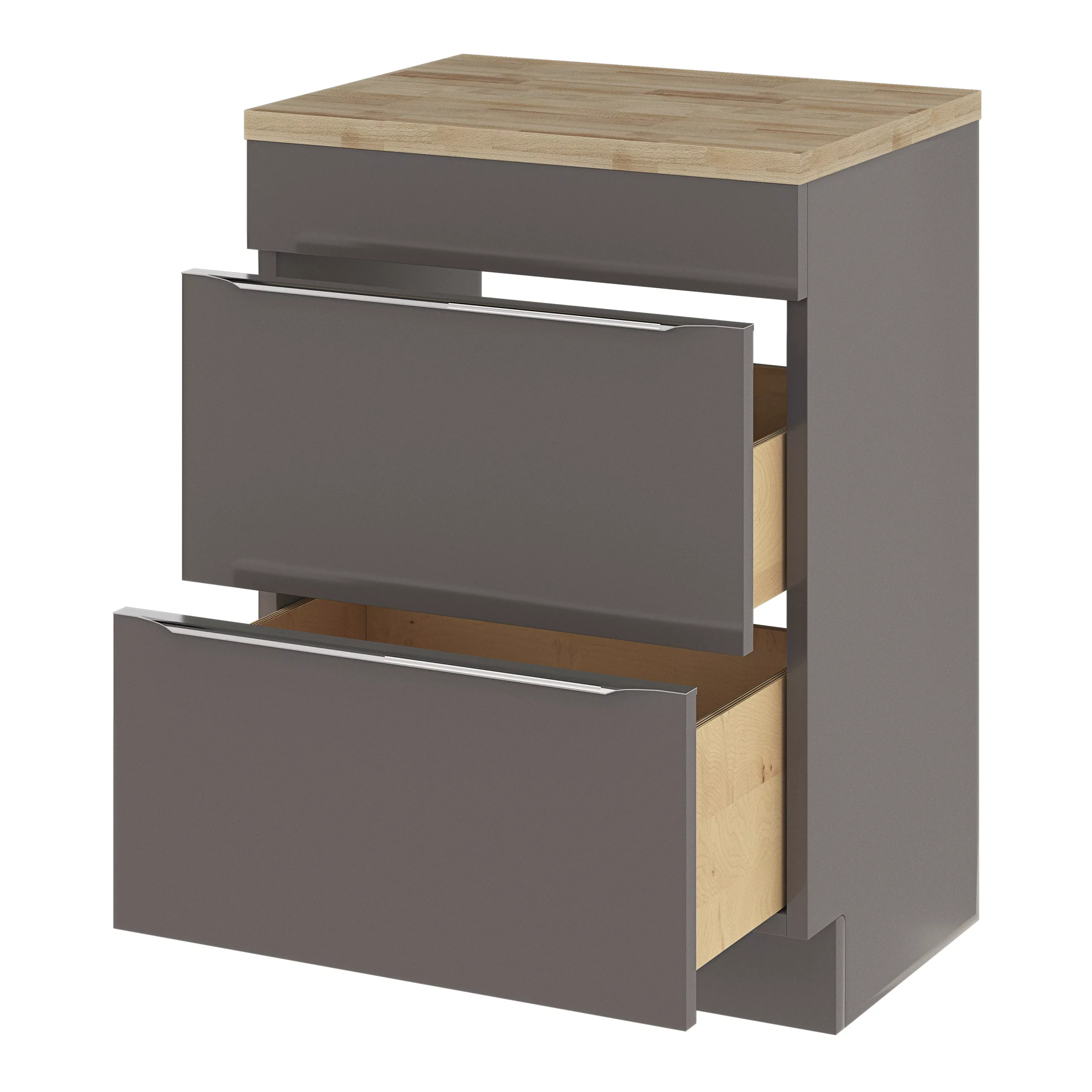 GoodHome Imandra Gloss Anthracite Bathroom Cabinet (H)82cm (W)60cm 8 GoodHome Imandra Gloss Anthracite Bathroom Cabinet (H)82cm (W)60cm - Image 6