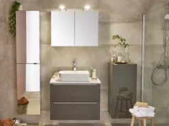 GoodHome Imandra Gloss Anthracite Wall-mounted Bathroom Cabinet (W)400mm (H)900mm -Crystal Bathware goodhome imandra gloss anthracite wall mounted bathroom cabinet w 400mm h 900mm5059340018782 43i