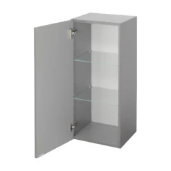 GoodHome Imandra Gloss Anthracite Wall-mounted Bathroom Cabinet (W)400mm (H)900mm -Crystal Bathware goodhome imandra gloss anthracite wall mounted bathroom cabinet w 400mm h 900mm5059340018881 21c BQ