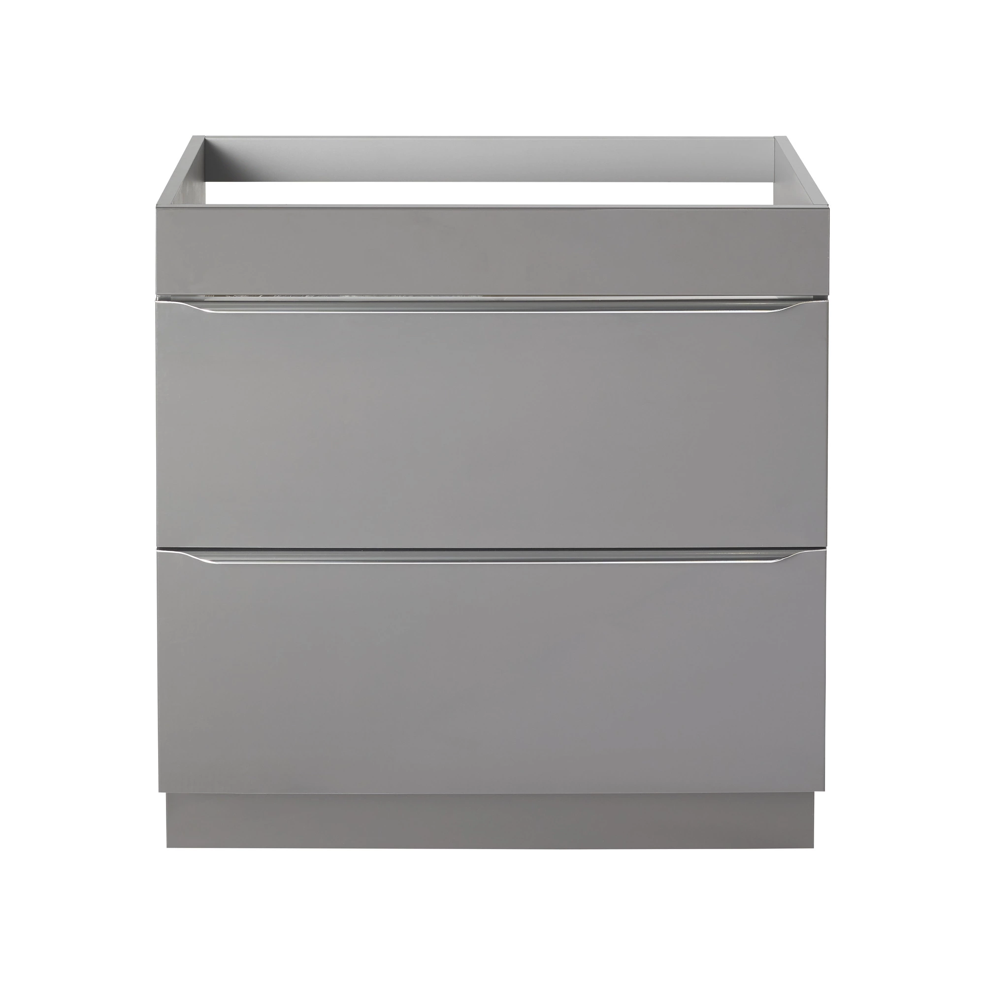 GoodHome Imandra Gloss Anthracite Wall-mounted Vanity Unit & Basin Set (W)804mm (H)944mm 4 GoodHome Imandra Gloss Anthracite Wall-mounted Vanity Unit & Basin Set (W)804mm (H)944mm - Image 2