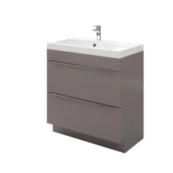GoodHome Imandra Gloss Anthracite Wall-mounted Vanity Unit & Basin Set (W)804mm (H)944mm 9 GoodHome Imandra Gloss Anthracite Wall-mounted Vanity Unit & Basin Set (W)804mm (H)944mm -Crystal Bathware goodhome imandra gloss anthracite wall mounted vanity unit basin set w 804mm h 944mm5059340625294 37c bq